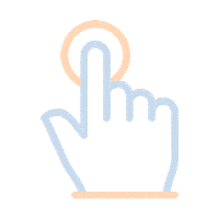 Agathum point hand click push Sticker