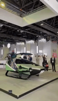 Eco-Friendly 'Flying Car' Showcased at Technology Convention in Dubai