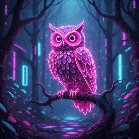 Owl GIF by HUisHU