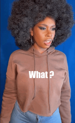 Seforathemodel instagram gifs afro wigs huh headache squinteyes what areyouserious wow seforamagie thiscantbe stop noway how dumb okay really ugh GIF