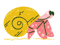 Hermit Crab Text Sticker by Matt Joyce