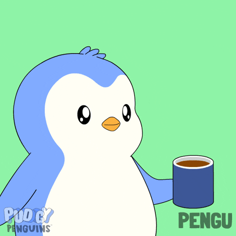 Good Morning Coffee GIF by Pudgy Penguins