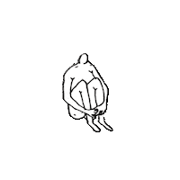 Mogliofficial sad illustration hug drawing Sticker