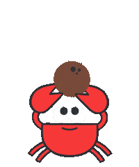 gonproductionsofficial fitness workout crab coconut Sticker