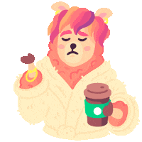 Over It Whatever Sticker by Llama Luna