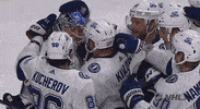 ice hockey hug GIF by NHL