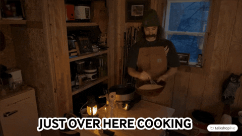 Cabin Life Cooking GIF by TalkShopLive