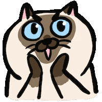 Siamese Cat Clap Sticker by ehcat