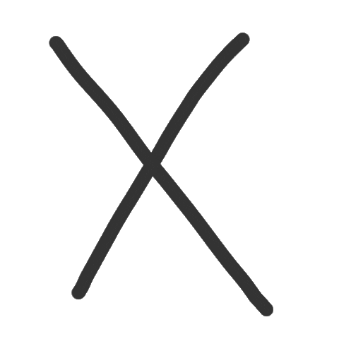 X Black Sticker