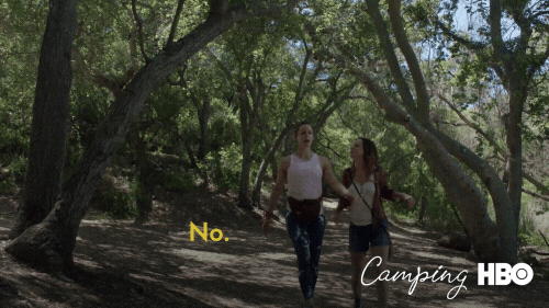 no thank you hbo GIF by Camping