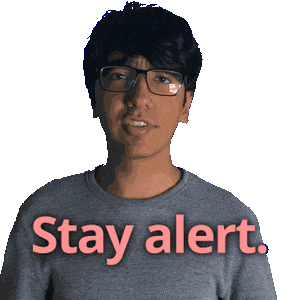 Stay Awake Watch Out Sticker