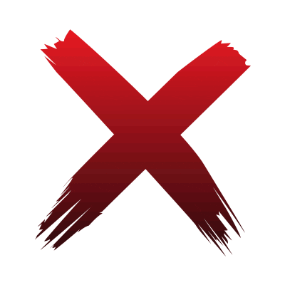 X No Sticker
