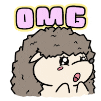 Oh My God Wow Sticker by Aminal Stickers