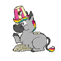 Glitter Popcorn Sticker by Pummel & Friends