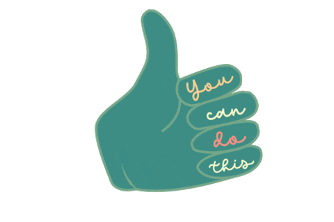 You Can Do This Thumbs Up Sticker by The Jade Designs