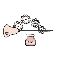 rosedebiboun tampon gravure rdb rosedebiboun Sticker