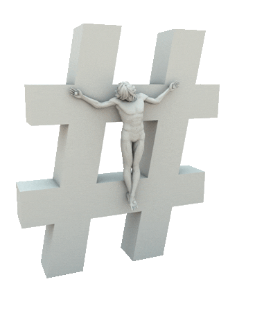 Jesus Christ 3D Sticker by Scott Gelber