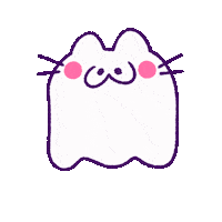 Cat Ghost Sticker