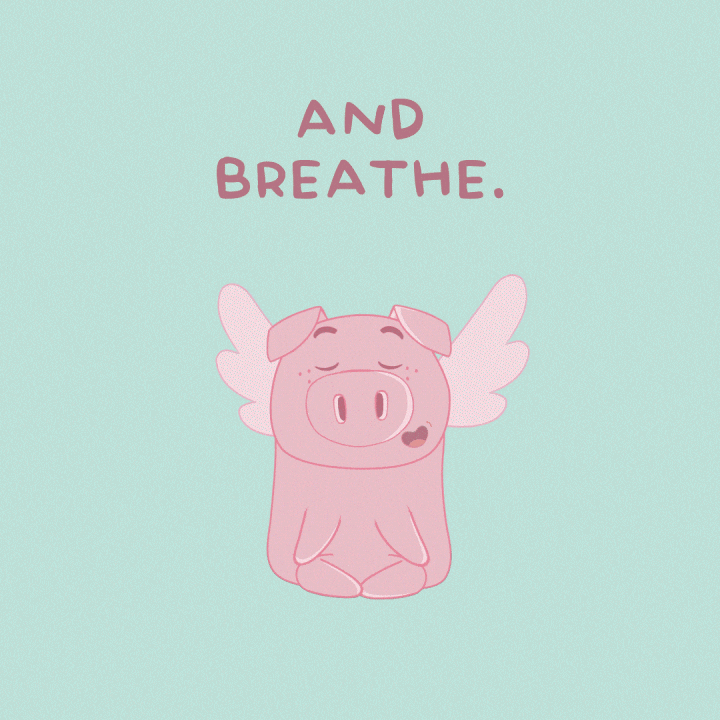 Flying Pig Relax GIF by PositivelyPigasus