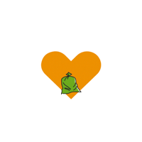Heart Orange Sticker by Die Bremer Stadtreinigung