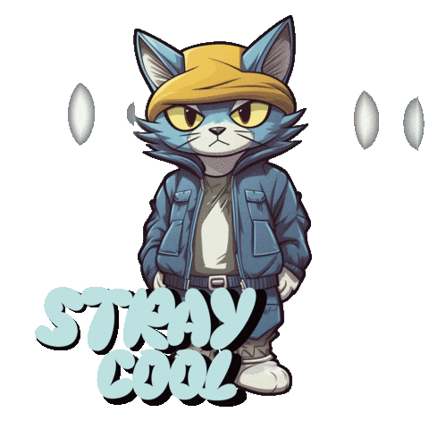 Stray Cat Ca Sticker by hashtagvector