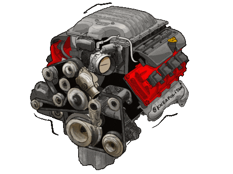 Motor Engine Sticker