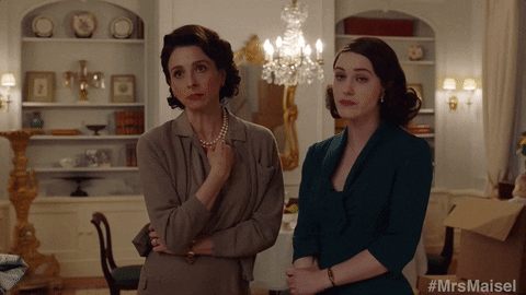 rachel brosnahan rose GIF by The Marvelous Mrs. Maisel