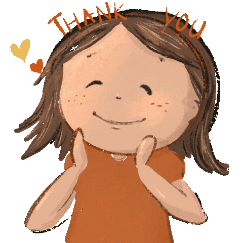 Little Girl Thank You Sticker