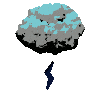 Thunder And Lightning Cloud Sticker by Yea Sure