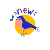 Emilse_ilustra summer new post bird Sticker