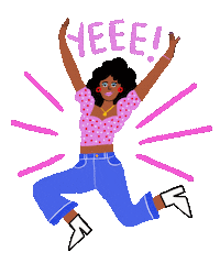 Celebrating So Excited Sticker by Please Enjoy This!