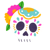 Vilore skull calaverita calavera diademuertos Sticker