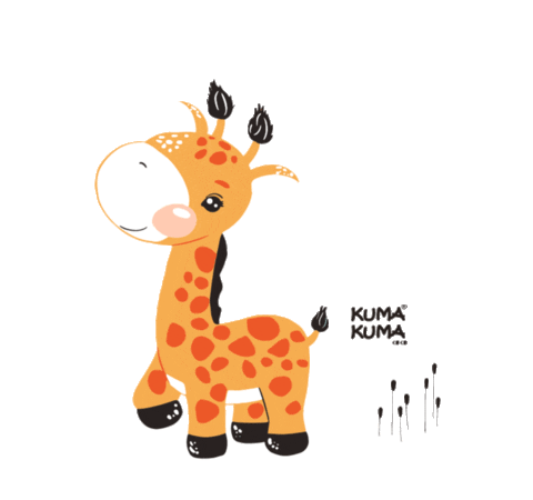 Giraffe Woodland Sticker by Kuma Kuma