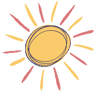 Sun Morning Sticker by Digitales Coworking by Nicole