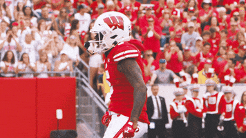 Football Celebration GIF by Wisconsin Badgers
