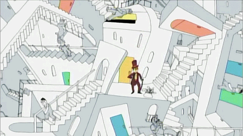 stairs illusion GIF