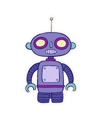Robot Breaking Sticker