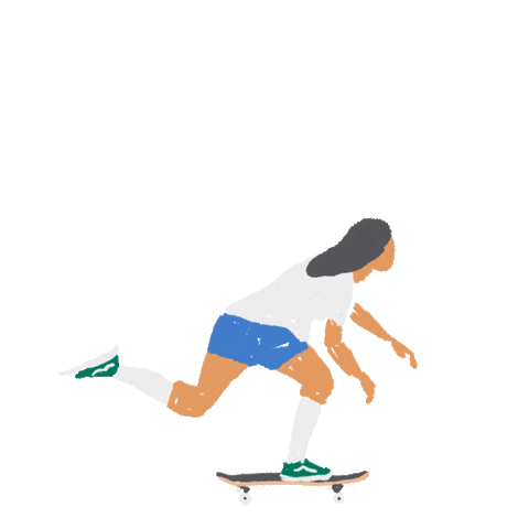 girl moving Sticker by Studio Dyn
