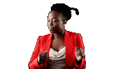 Excited Black Woman Sticker by Ennov-Action
