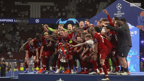 champions league celebration GIF by Liverpool FC