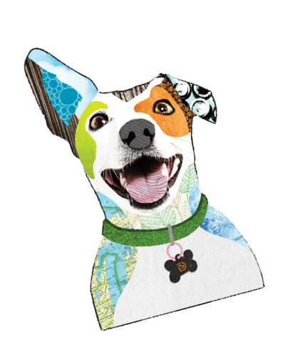dogtopiacanada dog puppy bone dog mom Sticker