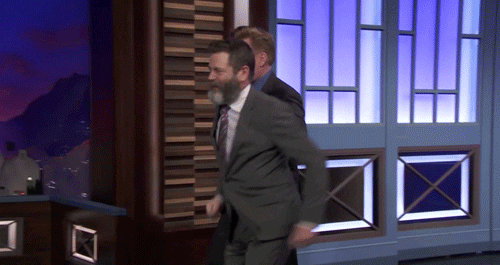 nick offerman hug GIF by Team Coco