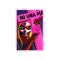 Ni Una Menos Mexico Sticker by A LA BRAVA, Universe of Latina Superheroes