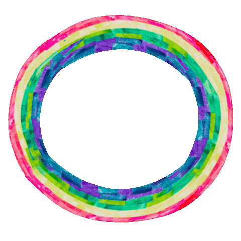jaimebrambleschell rainbow circle o infinity Sticker
