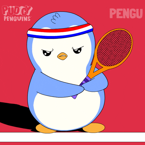 Sport Serve GIF by Pudgy Penguins