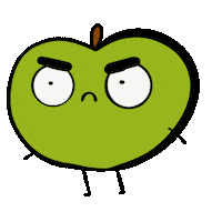 Angry Apple Sticker
