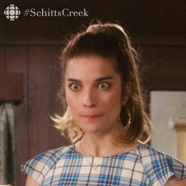 Surprised Schitts Creek GIF by CBC