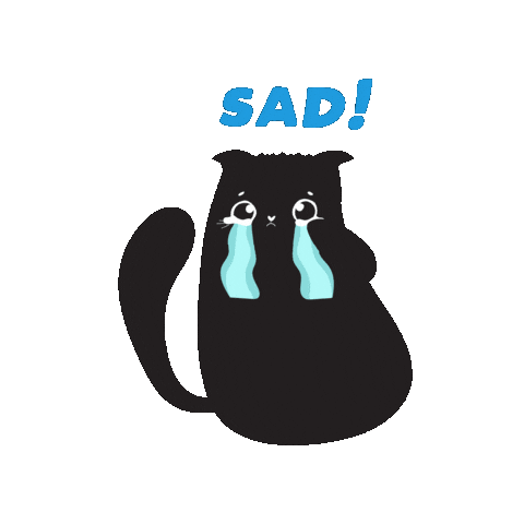 Sad Cat Sticker by Yappy Pets