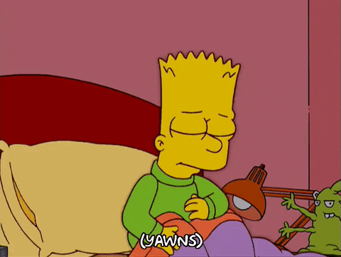 yawning bart simpson GIF