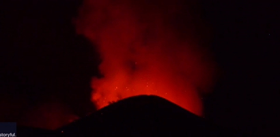 Mount Etna Eruption Sends Lava and Ash Spewing Into Night Sky